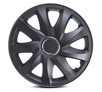 16'' Car Hubcaps Wheel Trims Covers 4pcs 16 inch Black Solid ABS Plastic Durable
