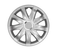 NRM Drift Universal Hubcap 15" Silver Press-on Wheel Cover Wheel Trim 1 Piece Gloss