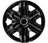 NRM Fast Hub Caps, 14 Inches, Black Colour, (4 x universal wheel trims/hubcaps)
