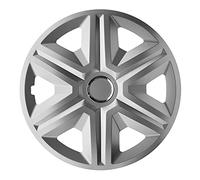 NRM Fast Hub Caps 15 Inch Silver (4 x Universal Wheel Trims / Hub Caps)