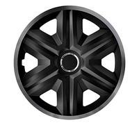 NRM Fast Lux 4 x Universal Wheel Trims Wheel Trims Car Set of 4 (Black/Graphite, 14 Inches)