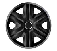 NRM Fast Lux 4 x Universal Wheel Trims Wheel Trims Car Set of 4 (Black/Graphite, 15 Inches)