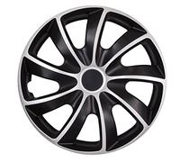 NRM KO093 Quad Wheel Trims Bi-Colour Black/Silver 14 Inch Set of 4