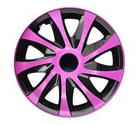 NRM KO243 Wheel Draco Cs-Black/Pink, 15-inch, Set of 4