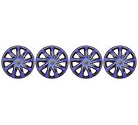 15'' Hubcaps Wheel Covers Trims 15inch 4 pcs Blue Solid ABS Plastic Steel Rings