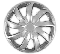NRM Quad Universal Hubcap 15" Hub Cap Wheel Cover Wheel Trim Silver One Piece