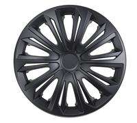 Wheel Trims Covers Hub Caps 15" Universal Strong Solid Set 4 PCS Matte Black UK
