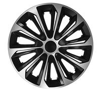 NRM Strong Duocolour Universal Wheel Trims! SET of 4 Caps! (Black & Silver, 15")