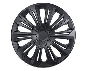 NRM Strong Universal 16" Hubcap Wheel Cover Wheel Trim Matte Black Single Piece