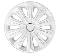 NRM Strong Universal Hubcap 15" Wheel Cover Wheel Trim Hub Cap White Lacquered 1 Piece