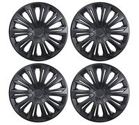 Universal Wheel Trims Covers Hub Caps 16'' in Set of 4 Black Matte Resistant UK