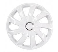 15" Hubcaps Wheel Covers Trims White ABS Weather Resistant Shockproof 4 PCS Set