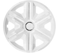 NRM Wheel Cover, White, 14', Painted ABS, Set of 4