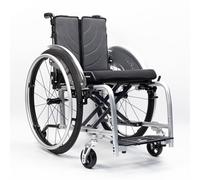 NRNQMTFZ Sports Wheelchair,Disabled Manual Self Propelled Wheelchair,Lightweight Folding Aluminum Alloy Wheelchair,Quick Release Rear Wheels,Removable Footrest(A,Seat Width 42cm/16.5in)
