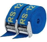 NRS 1.5" Wide Heavy Duty Tie Down Strap | 2 Pack Iconic Blue 12ft | Cargo Roof Rack Strap for Vehicle, Trailer, Kayak, Moving | 650 lbs. Working Load | 2,000 lbs Breaking Strength
