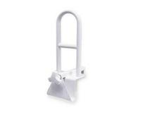 NRS Bathroom Safety Rail Increases Support & Safety Getting into and Out of the Bath, Powder Coated Steel with White Finish