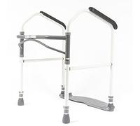 NRS Healthcare Buckingham Foldeasy Toilet Support Frame, Adjustable Bathroom Safety Support Frame for Elderly, Handicapped and Disabled Users, Home and Clinic Use
