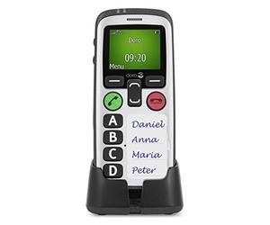 NRS Healthcare Doro Secure 580 SIM-Free 3G Simplified Mobile Phone for Elderly People with GPS Localisation, SOS Button and Charging Cradle Included (White)
