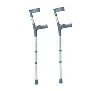 NRS Healthcare Double Adjustable Crutches with Comfy Handle, Long/Tall - Pair
