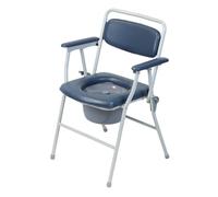 NRS Healthcare Dovedale Folding Commode - Lightweight, Portable, Non Slip, Padded Seat & Arms