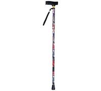NRS Folding Walking Stick Blue Floral