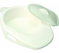 NRS Healthcare Fracture Pan With Lid - White