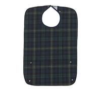 NRS Healthcare Heavy Duty Adult Bib with crumb catcher, Large, Tartan