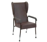 NRS Healthcare High Back Chair with Wings, Padded Seat for Lumbar Support - Adjustable Height