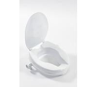 NRS Healthcare Linton Raised Toilet Seat with Lid, 50 mm / 2 inch, White