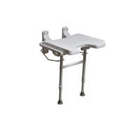 NRS Healthcare M00789 Shower Seat - Wall Mounted with Legs
