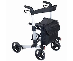 NRS Healthcare M66739 Compact Easy Rollator Wheeled Walking Aid - FOLDABLE