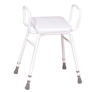 NRS Healthcare Malvern Perching Stool with Armrests - Adjustable Height