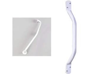 NRS Healthcare Newel Post Left Handed Grab Rail & Offset Flat End Grab Rail