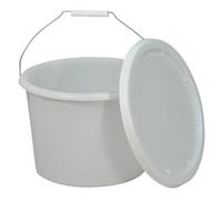 NRS Healthcare Plastic Commode Bucket/Potty and Lid, 10 Litre, Small, White