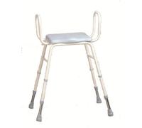 NRS Healthcare Polyurethane Height Adjustable Perching Stool with Armrests