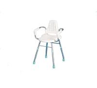 Langham Prima Aluminium Shower Stool With Arms & Backrest