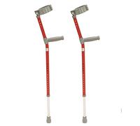 NRS Healthcare Red Coloured Crutches (Eligible for VAT relief in the UK)
