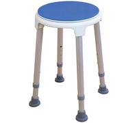NRS Healthcare Shower Stool M99138 Adjustable Height - with Rotating Swivel Seat