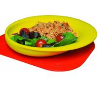 NRS Healthcare Wade Dignity Sloped Ceramic Plate , Yellow