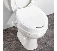 NRS Healthcare Linton Raised Toilet Seat with Lid, 100 mm / 4 inch, White