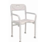 NRS M00778 Shower Chair Height Adjustable with Back and Arms - Folding