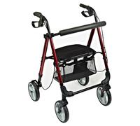 NRS Healthcare M87719 Lightweight Four Wheeled Rollator with Seat - Foldable and Adjustable