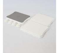 NRS Nuvo Height Adjustable Bath Steps with Pillars and Anti-Slip Top - White