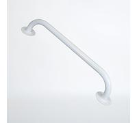 NRS Healthcare Round Flange Steel Grab Rail - 455 mm 18 inch White