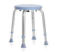 NRS Swivel Shower Stool 360° for support, easily height adjustable aluminium legs & non-slip ferrules, whole seat rotates for non-entrapment (not just the top) for easy turning, lightweight but sturdy