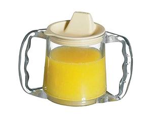 NRS Two Handled Caring Mug Plastic - with Spout Lid