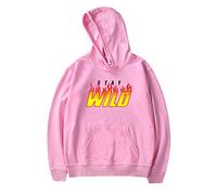 NRSMGTWS Ben Azelart Stay Wild Hoodie Women Men Long Sleeve Sweatshirt Casual Hooded Pullovers (Pink,XXS)