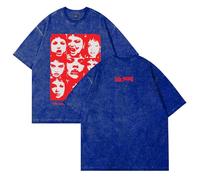 NRSMGTWS Lola Young This Wasn't Meant for You Anyway Album Washed Cotton T-Shirt Women Men Crewneck Short Sleeve Tee (Blue,XL)