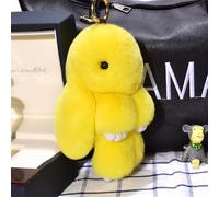 NRSW Bunny Lulu,Bunny Lulu Key Chain,Soft Bunny PomPom,Bunnylulu Keychain,Cute Handmade Bunny with Keychain,Cute rabbit pendant pretending to be dead,Bag Charms, Phone Charms, Keychains,Yellow