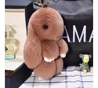NRSW Bunny Lulu,Bunny Lulu Key Chain,Soft Bunny PomPom,Bunnylulu Keychain,Cute Handmade Bunny with Keychain,Cute rabbit pendant pretending to be dead,Bag Charms, Phone Charms, Keychains,Camel